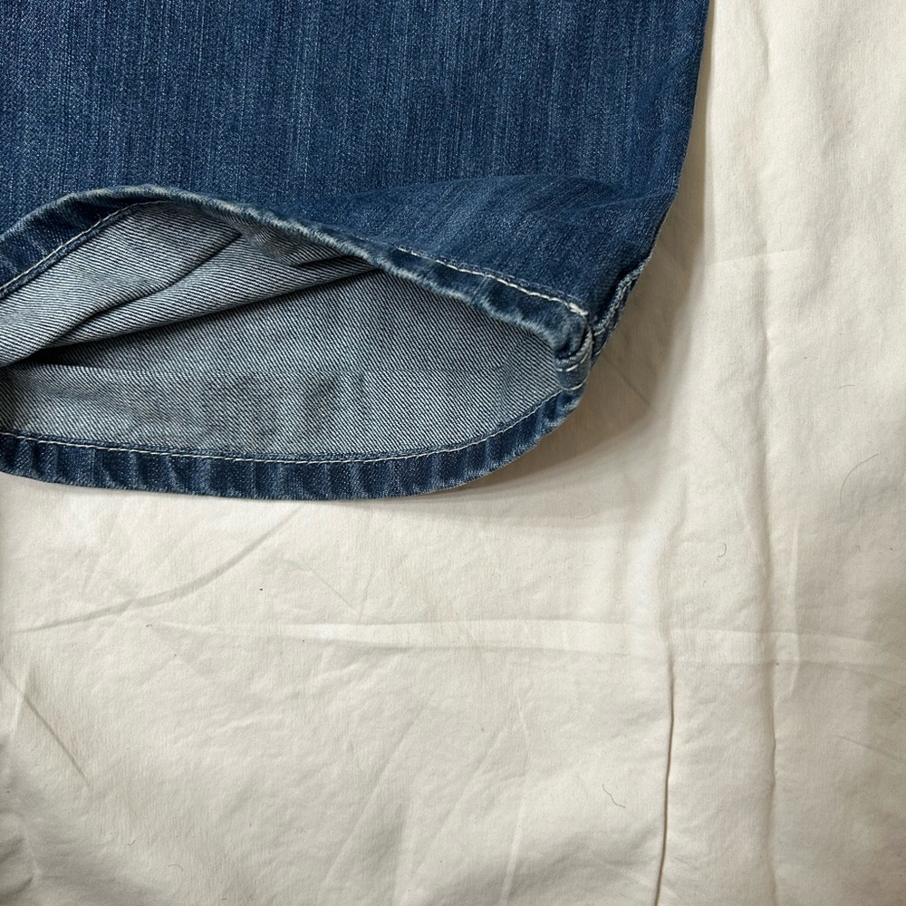Blue Bootcut Jeans with Classic Indigo Fading
